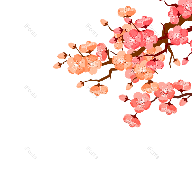 树木图片,插画元素,春季PNG,樱花免抠素材